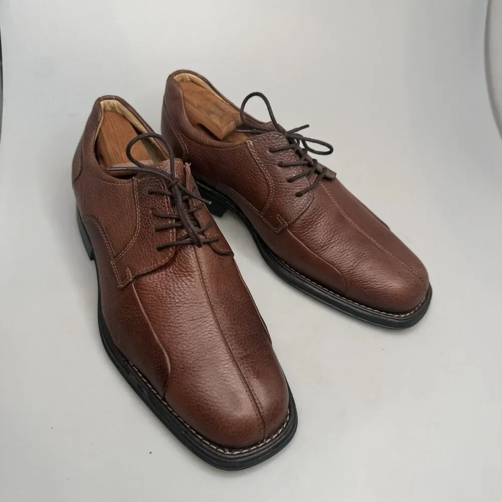 Belvedere Studio Oxford Shoes Mens 9.5 EEE Brown Leather Split Toe EUC